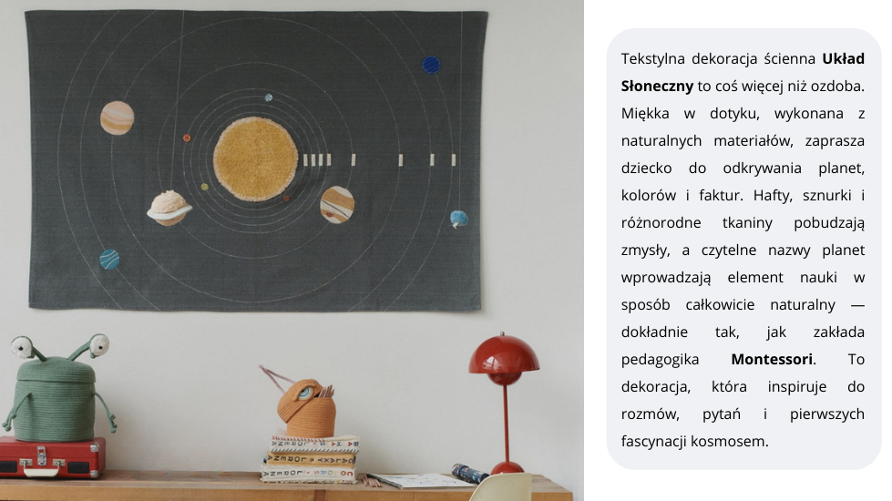 układ słoneczny dekoracja scienna